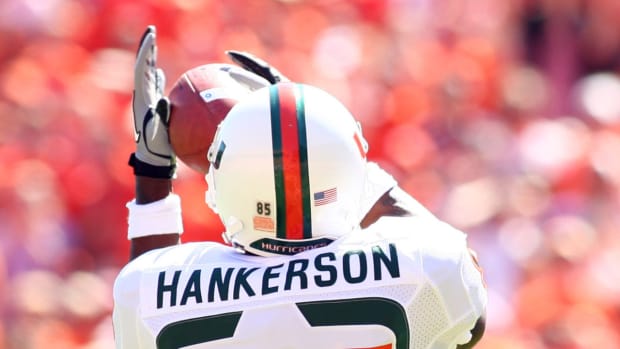Miami Hurricanes WR from 2007-2010; played at Fort Lauderdale (Fla.) Saint Thomas Aquinas